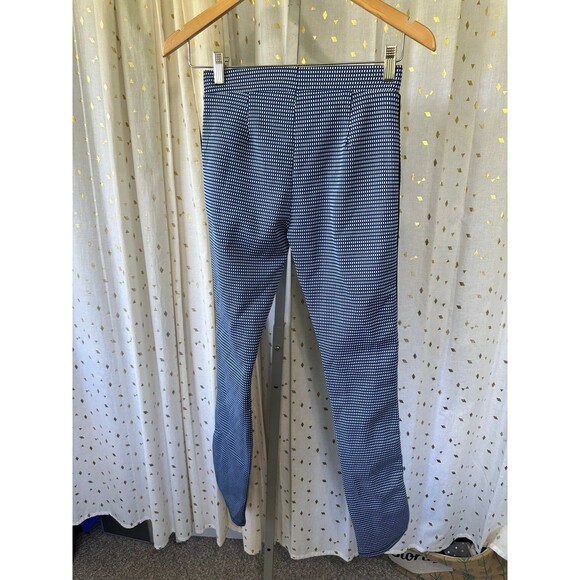 Zara Jacquard Checked Weaved Side Piping Zip Hem Leggings Pull On Pants S - Picture 3 of 8